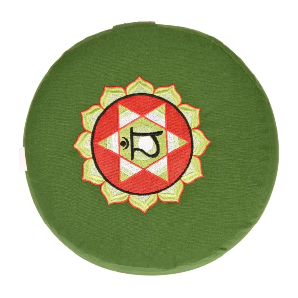 Coussin de Yoga Vert / 4ème Chakra